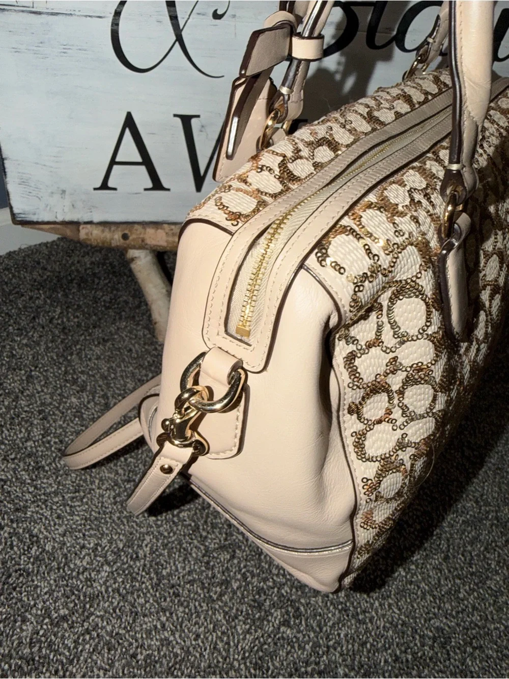 Coach poppy Sequin vintage satchel